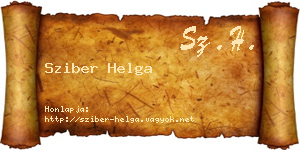 Sziber Helga névjegykártya