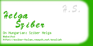 helga sziber business card